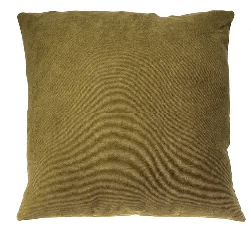 Μαξιλάρι βελουτέ ριγέ 45x45cm, λαδί χρ. HE309