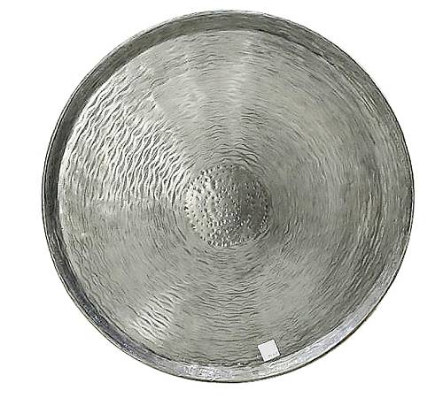 Σφυρήλατη πιατέλα αλουμινίου, γυαλιστερό ασημί ,48cm KS126