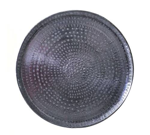 Σφυρήλατη πιατέλα αλουμινίου, μολυβί ,48cm KS130