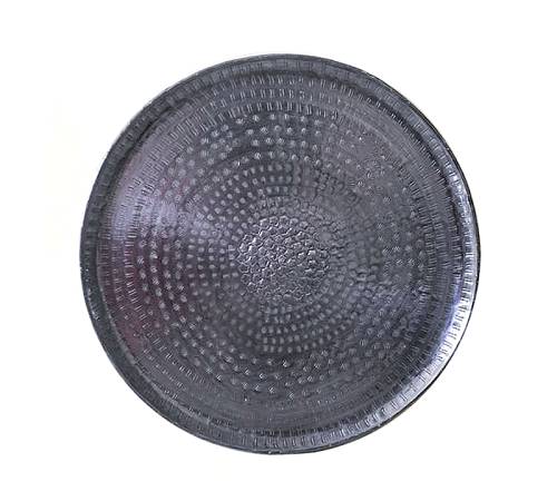 Σφυρήλατη πιατέλα αλουμινίου, μολυβί ,38cm KS131