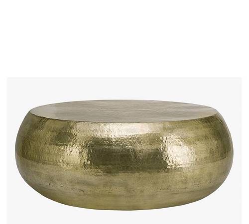 Στρογγ.σφυρήλατο  coffee table σχ.οβάλ 80x30cm. Χρυσό KS138