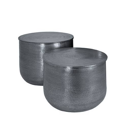 Σ/2 Σφυρήλατα side table αλουμινίου,μολυβί,43+52cm KS143-MS