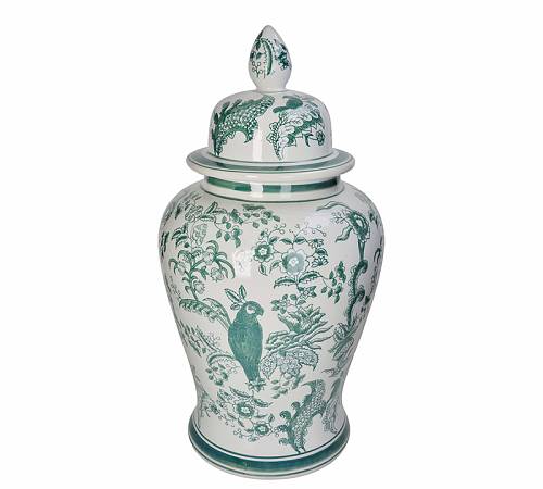 Κινέζικος αμφορέας σχ.παπαγάλος πράσινο χρ.61cm XET-9245