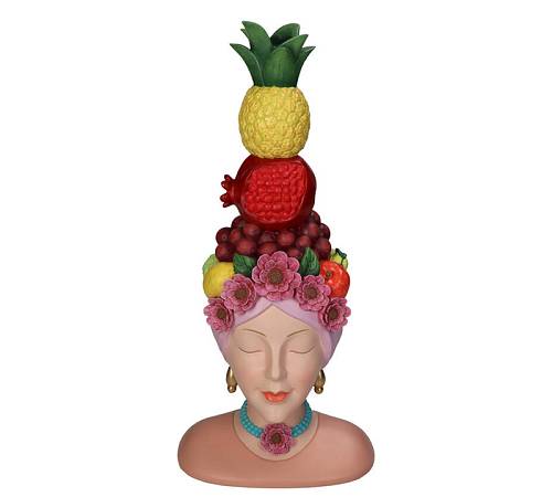Κηρoπήγιο πολυρέζιν "Lady fruit",πολύχρωμο 35.5cm KAL-1288
