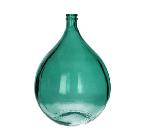 Μεγάλο βάζο από ανακυκλωμένο γυαλί σε πετρολ χρ., 40x56cm LEV-1541