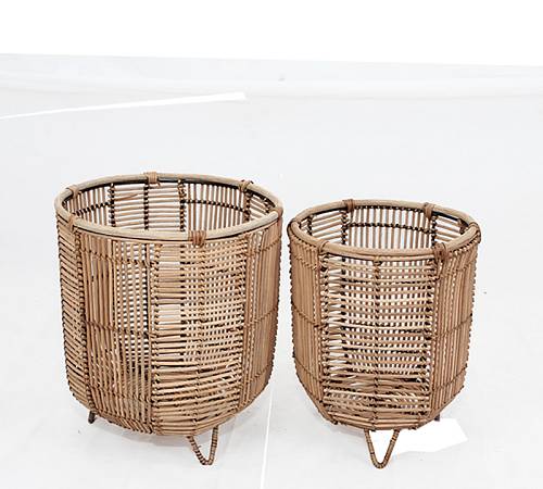 Σετ/2 κασπώ Bamboo με μεταλ/κο σκελετό φυσ.χρώμα 33/35cm VT130