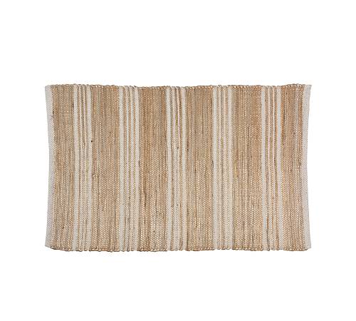 Χαλάκι cotton+γιούτα, με ρίγες,2σχδ.,60x90cm HE324