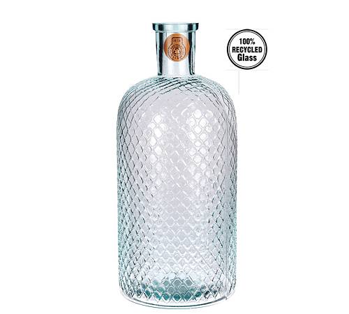 Βάζο από ανακυκλωμένο γυαλί με στενό λαιμό,19x42cm HE345