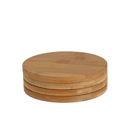 Σετ/4 στρογγυλά σουβέρ bamboo, 11cm KZ271