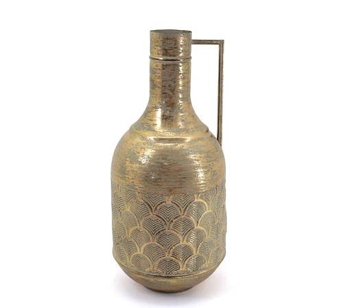 Μεταλλικό βάζο με λαβή σχ."Πάπυρος" 20x45cm HT621