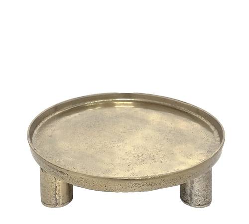 Στρογγυλό πλατώ από χυτό αλουμίνιο με 3 πόδια,34cm IN215