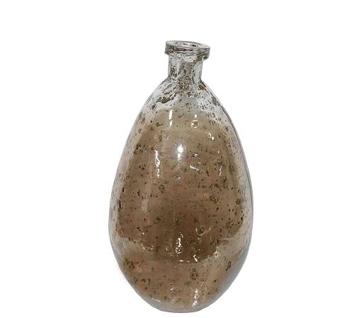 Βάζο σχ.balloon με λαιμό φυσητό γυαλί χαλκινο 16x30cm IN223