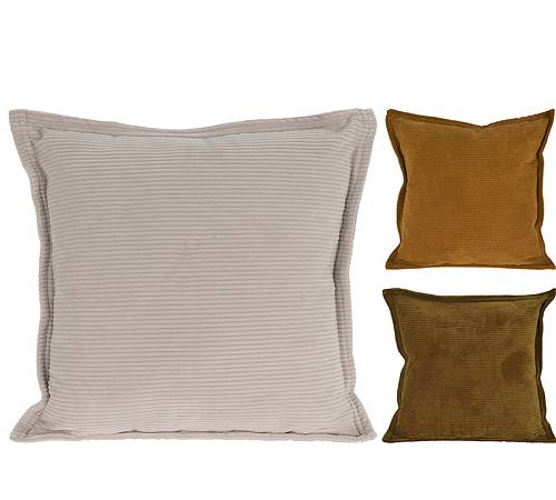 Μαξιλάρι βελούδο με ρέλι σε 3 χρμ.,45x45cm HE367