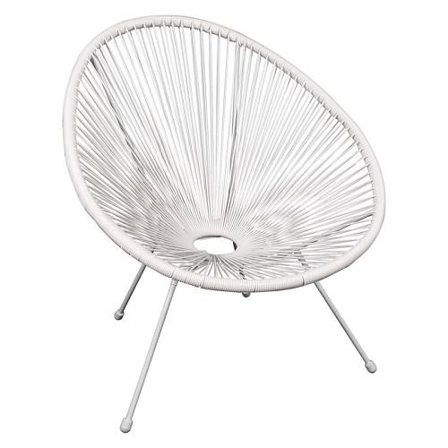 ACAPULCO Πολυθρόνα Μέταλλο Βαφή Άσπρο, Rattan Άσπρο Ε-00019719 Ε245,Α1