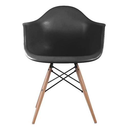 ALEA Wood Πολυθρόνα Ξύλο, ΡΡ Μαύρο Ε-00019579 ΕΜ129,2W (ΣΕΤ ΤΩΝ 4)