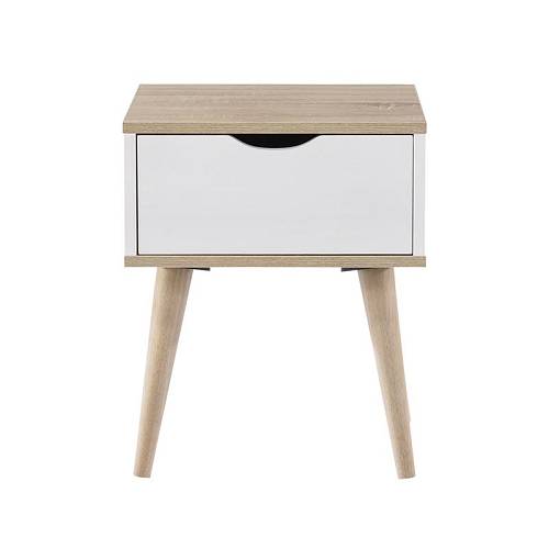 ALIDA Κομοδίνο Απόχρωση Sonoma - Άσπρο Ε-00019174 Ε7340,2