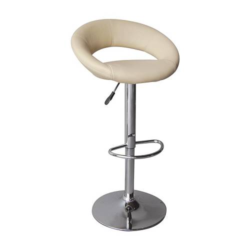 BELT Σκαμπό BAR με Πλάτη, Βάση Χρώμιο, PU Μπεζ, Ρύθμιση Ύψους, Περιστρεφόμενο Ε-00007441 ΕΜ204,1 (ΣΕΤ ΤΩΝ 2)