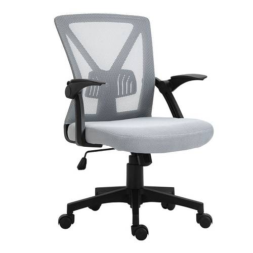 BF2130 Πολυθρόνα Γραφείου Ανακλινόμενα Μπράτσα - Mesh Γκρι Ε-00023403 ΕΟ208,2