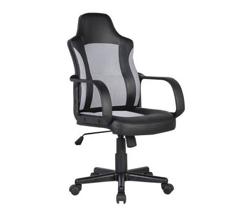 BF2850 Πολυθρόνα Γραφείου Διευθυντή, Mesh Γκρι, PU Μαύρο Ε-00017052 ΕΟ298,2