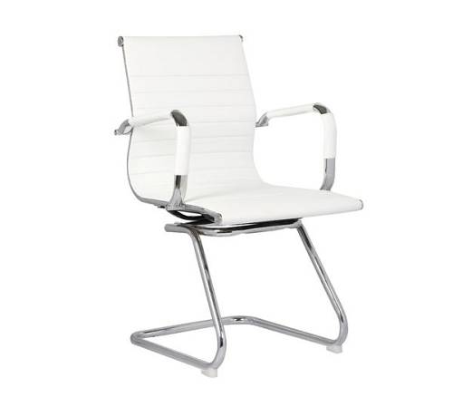 BF3300V Πολυθρόνα Γραφείου Επισκέπτη, Μέταλλο Βάση Χρώμιο PU Άσπρο Ε-00016929 ΕΟ277,2 (ΣΕΤ ΤΩΝ 2)