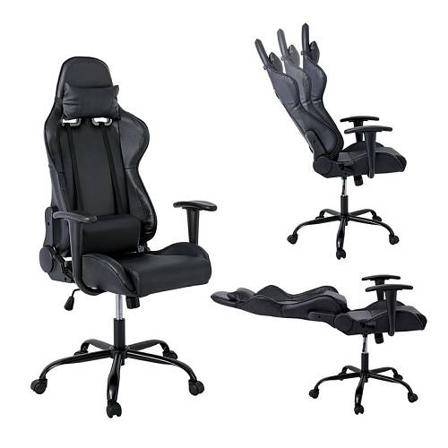 BF8350 Gaming Πολυθρόνα Γραφείου, Ανάκλιση Πλάτης έως 90°, Pu Μαύρο Ε-00022891 ΕΟ578