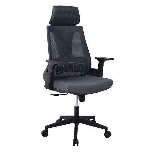 BF8750 Πολυθρόνα Γραφείου Διευθυντή, Mesh Γκρι, Ύφασμα Γκρι Ε-00023435 ΕΟ608,2