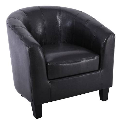 BOGA Πολυθρόνα Σαλονιού Καθιστικού, Pu Σκούρο Καφέ Ε-00019576 Ε7129,5W