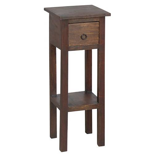CLASSIC Stand - Τραπεζάκι Βοηθητικό H.65cm - 1 Συρτάρι, Ξύλο Sheesham Καρυδί Ε-00007105 ΕΣ391,1