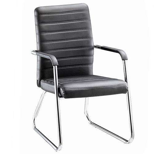 Stock COLLET Πολυθρόνα Γραφείου Επισκέπτη Μέταλλο Χρώμιο, Pu Μαύρο Ε-00018579 ΕΟ555 (ΣΕΤ ΤΩΝ 2)