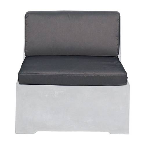 CONCRETE Set Μαξιλάρια Καρέκλας, Γκρι Ύφασμα Water Repellent - 2 Tεμάχια Ε-00022361 Ε6200,Μ1