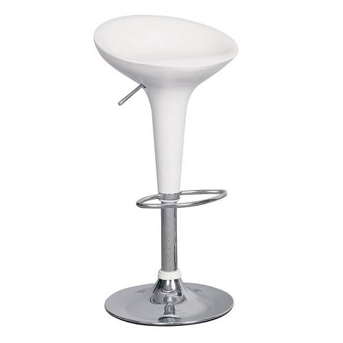 DISCO Σκαμπό BAR, Βάση Χρώμιο, ABS Άσπρο,Ρυθμιζόμενο Ύψος Περιστρεφόμενο Ε-00005349 Ε248,1 (ΣΕΤ ΤΩΝ 2)
