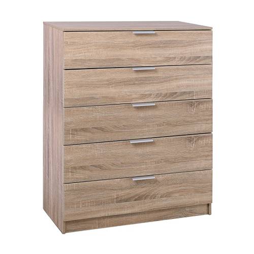 DRAWER Συρταριέρα με 5 Συρτάρια, Απόχρωση Sonoma Ε-00022031 Ε758,2