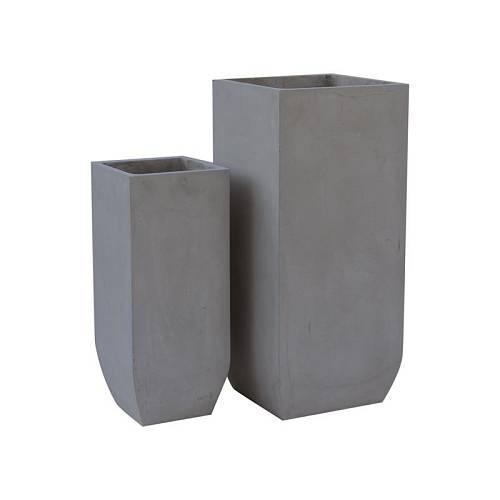 FLOWER POT-1  Set 2 τεμαχίων Cement Grey Ε-00022895 Ε6300,S