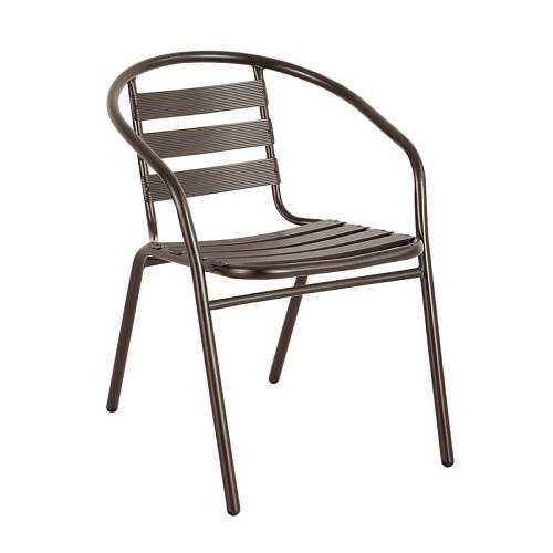 FUNKY Πολυθρόνα Μέταλλο - Αλουμίνιο Βαφή Καφέ Ε-00022750 Ε242,6