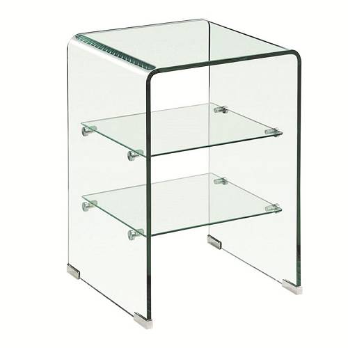 GLASSER Κομοδίνο Clear  2 Ράφια - Γυαλί 10mm / 5mm Ε-00020209 ΕΜ729,1