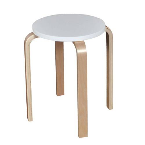 Stock HAMILTON Σκαμπό Βοηθητικό, Στοιβαζόμενο, Σημύδα - Άσπρο Ε-00016954 Ε7153,1 (ΣΕΤ ΤΩΝ 6)