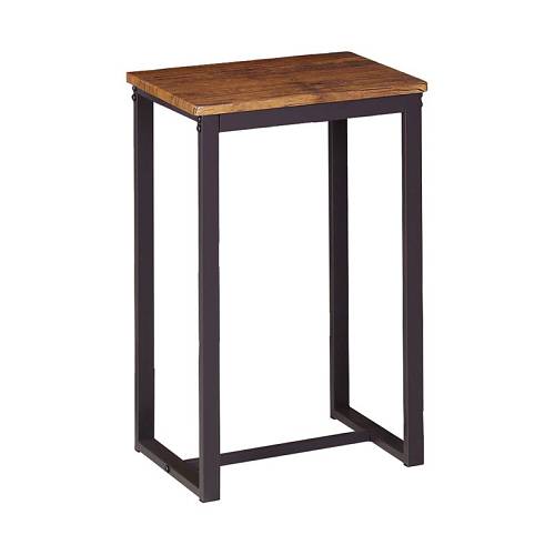 HENRY Σκαμπό BAR, Μέταλλο Βαφή Σκούρο Καφέ, Κάθισμα Απόχρωση Καρυδί Ε-00022130 ΕΜ9795,Β (ΣΕΤ ΤΩΝ 4)