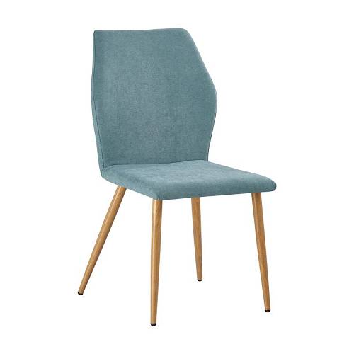 LETO Καρέκλα Τραπεζαρίας Κουζίνας, Μέταλλο Βαφή Φυσικό, Ύφασμα Βεραμάν Ε-00019229 ΕΜ772,2 (ΣΕΤ ΤΩΝ 4)