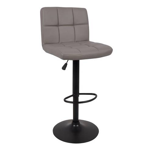 LINO Σκαμπό BAR με Πλάτη, Μέταλλο Μαύρο, PU Cappuccino, Ρύθμιση Ύψους, Περιστρεφόμενο Ε-00019375 ΕΜ412,5Μ (ΣΕΤ ΤΩΝ 2)