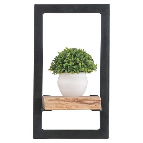 LIZARD Frame Ράφι Μέταλλο Βαφή Μαύρο, Ξύλο Ακακία Φυσικό Ε-00021252 ΕΑ7070,3