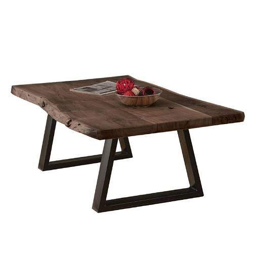 LIZARD Τραπεζάκι Σαλονιού Καθιστικού, Μέταλλο Βαφή Μαύρο, Ξύλο Ακακία Καρυδί Ε-00019715 ΕΑ7101,1