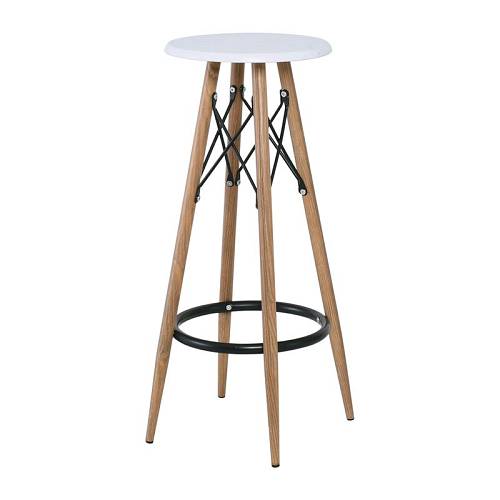 MACK Σκαμπό BAR, Μέταλλο Βαφή Φυσικό, Κάθισμα Απόχρωση Άσπρο Ε-00021321 ΕΜ9799,1 (ΣΕΤ ΤΩΝ 4)