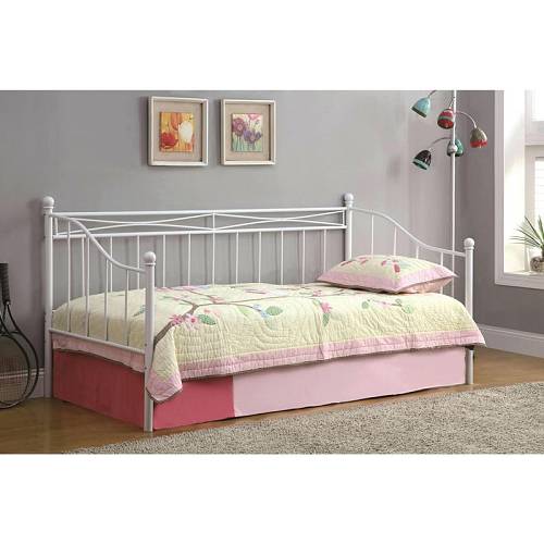 MARIN Set: Daybed με Στρώμα 90x190 + Βοηθητικό Κρεβάτι με Στρώμα 85x185 Μέταλλο Άσπρο Ε-00023061 Ε8043,2S