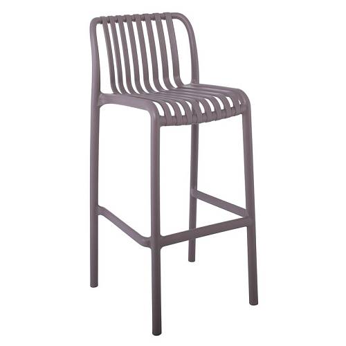 MODA Σκαμπό Bar Στοιβαζόμενο PP - UV Mocha Ε-00024296 Ε3802,3