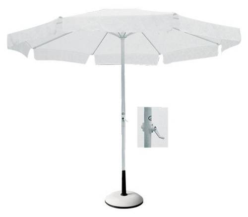 ΟΜΠΡΕΛΑ Αλουμινίου Σκελετός Άσπρο - Ύφασμα Άσπρο Ε-00001119 Ε926
