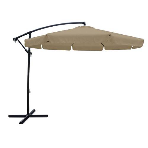 ΟΜΠΡΕΛΑ HANGING Αλουμινίου Σκελετός Ανθρακί, Ύφασμα Μπεζ, Βάση Μέταλλο Βαφή Ανθρακί Ε-00017960 Ε906,2