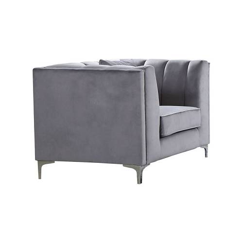 PARSON Πολυθρόνα Σαλονιού - Καθιστικού, Ύφασμα Velure Απόχρωση Σκούρο Γκρι Ε-00020013 Ε9636,12