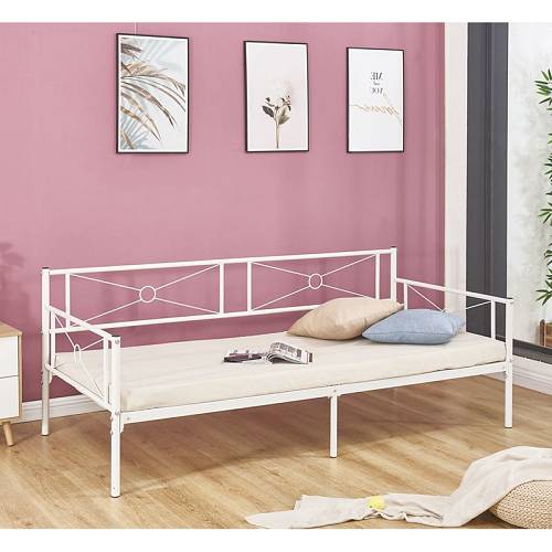 QUEEN Daybed Κρεβάτι Μέταλλο Βαφή Άσπρο Ε-00021540 Ε8019,2