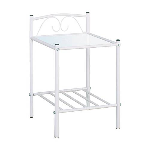 RADO Kομοδίνο Μέταλλο Βαφή Άσπρο, Γυαλί 5mm Ε-00021526 Ε8013,2