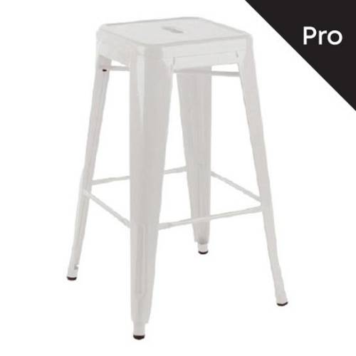Stock RELIX Σκαμπό Bar-Pro H.67cm, Μέταλλο Βαφή Άσπρο Ε-00017654 Ε5193